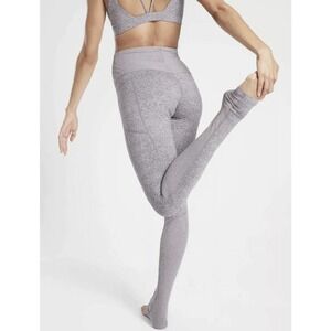 Athleta Womens Small Exhale Stash Pocket Heel Tight in SoftLuxe Comet Grey